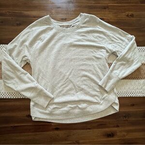 Athleta  | Heathered Light oatmeal Relaxed Crewneck Sweatshirt